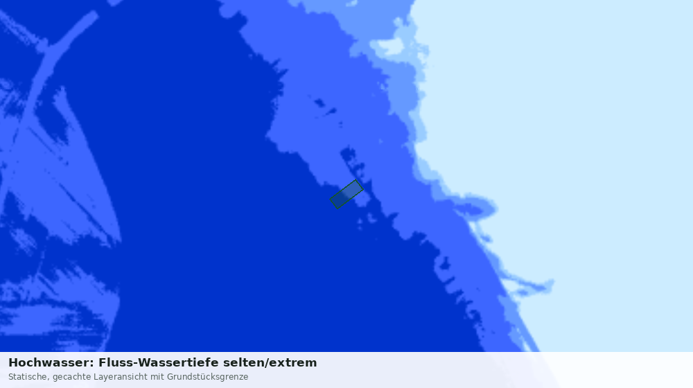 Statische Kartenansicht: Hochwasser: Fluss-Wassertiefe selten/extrem