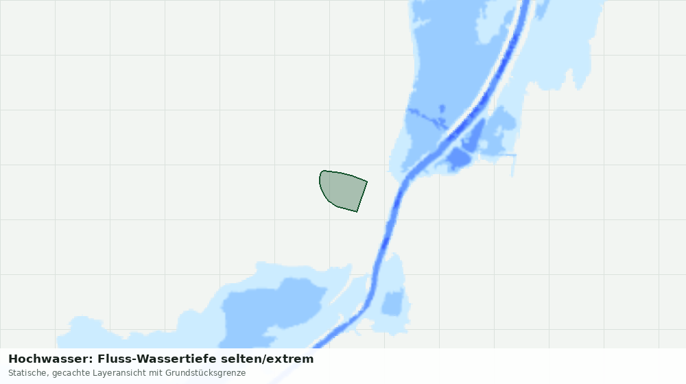Statische Kartenansicht: Hochwasser: Fluss-Wassertiefe selten/extrem