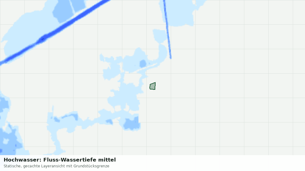 Statische Kartenansicht: Hochwasser: Fluss-Wassertiefe mittel
