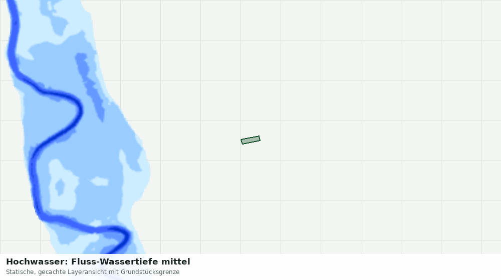 Statische Kartenansicht: Hochwasser: Fluss-Wassertiefe mittel