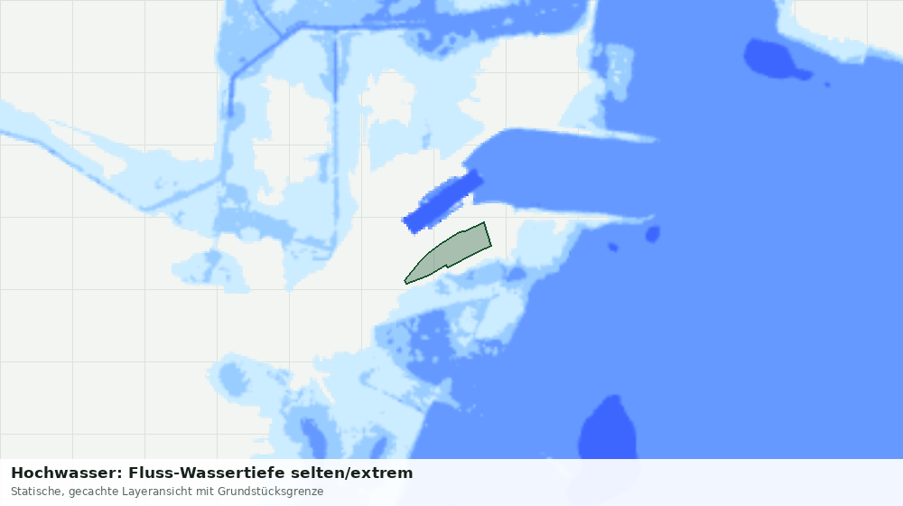 Statische Kartenansicht: Hochwasser: Fluss-Wassertiefe selten/extrem