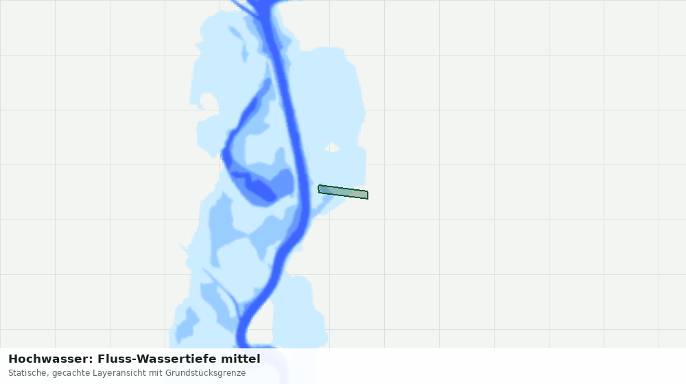 Statische Kartenansicht: Hochwasser: Fluss-Wassertiefe mittel