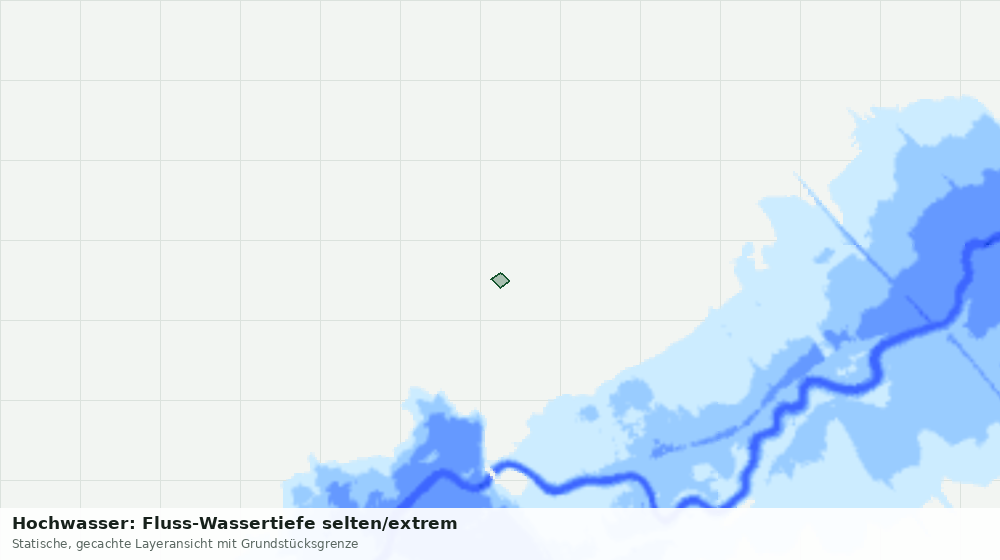 Statische Kartenansicht: Hochwasser: Fluss-Wassertiefe selten/extrem