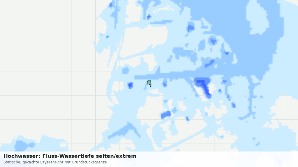 Statische Kartenansicht: Hochwasser: Fluss-Wassertiefe selten/extrem