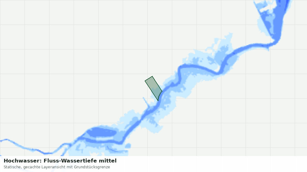 Statische Kartenansicht: Hochwasser: Fluss-Wassertiefe mittel