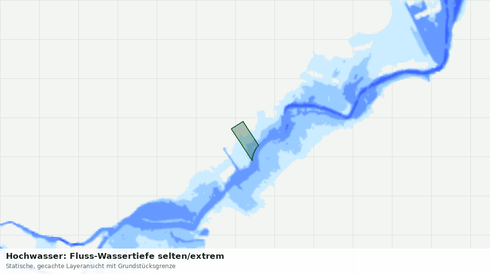 Statische Kartenansicht: Hochwasser: Fluss-Wassertiefe selten/extrem