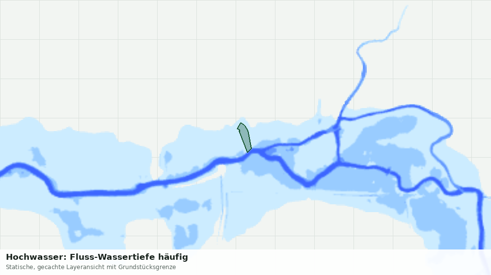 Statische Kartenansicht: Hochwasser: Fluss-Wassertiefe häufig