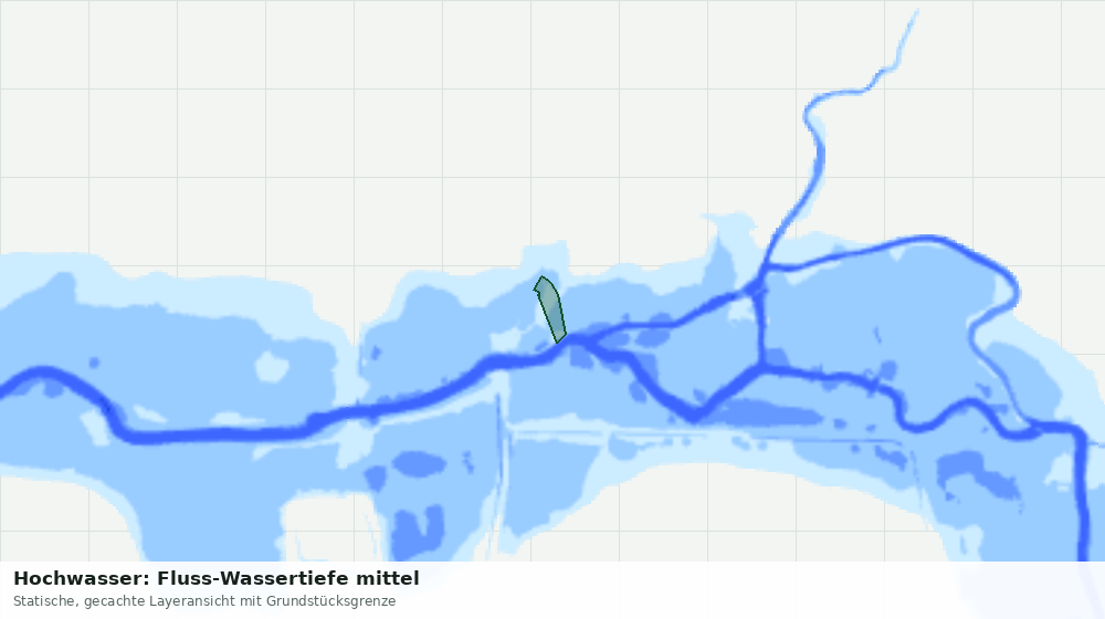 Statische Kartenansicht: Hochwasser: Fluss-Wassertiefe mittel