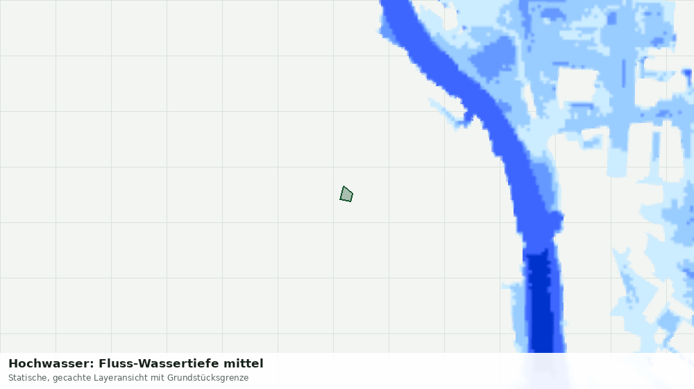 Statische Kartenansicht: Hochwasser: Fluss-Wassertiefe mittel