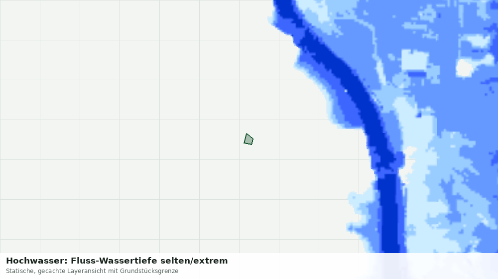 Statische Kartenansicht: Hochwasser: Fluss-Wassertiefe selten/extrem