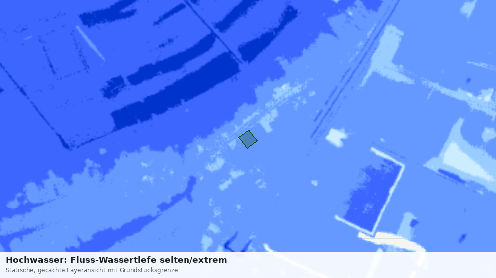 Statische Kartenansicht: Hochwasser: Fluss-Wassertiefe selten/extrem
