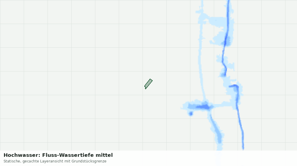 Statische Kartenansicht: Hochwasser: Fluss-Wassertiefe mittel