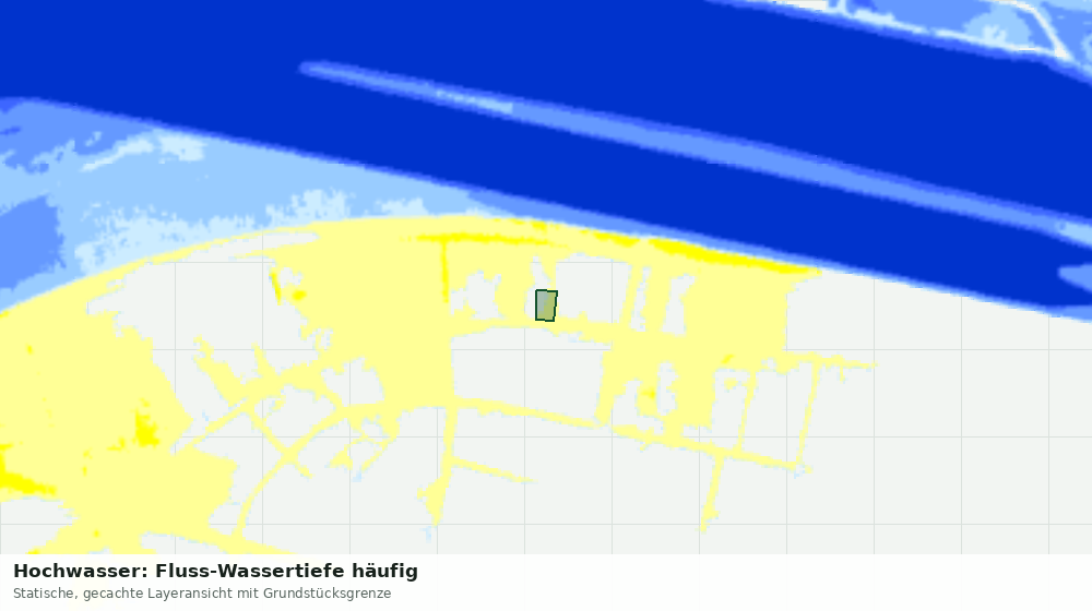 Statische Kartenansicht: Hochwasser: Fluss-Wassertiefe häufig