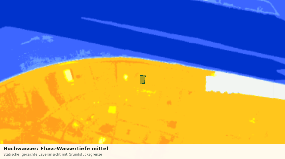 Statische Kartenansicht: Hochwasser: Fluss-Wassertiefe mittel