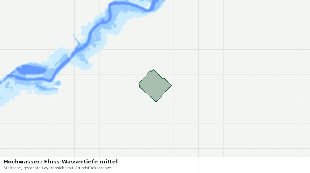 Statische Kartenansicht: Hochwasser: Fluss-Wassertiefe mittel