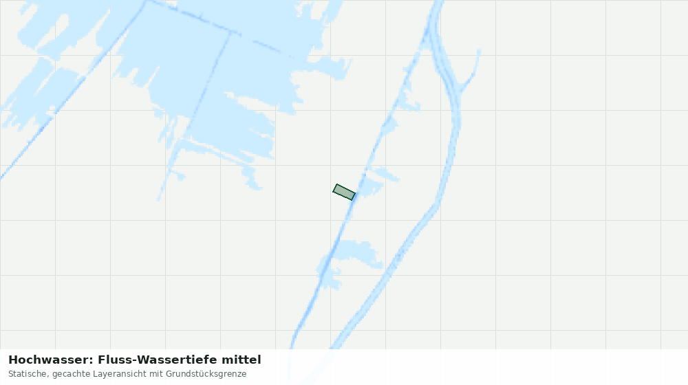 Statische Kartenansicht: Hochwasser: Fluss-Wassertiefe mittel