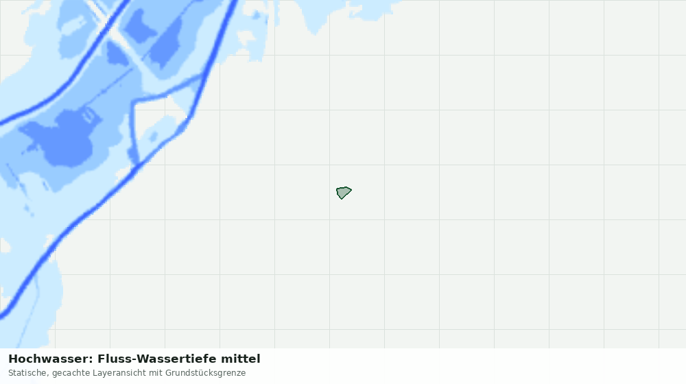 Statische Kartenansicht: Hochwasser: Fluss-Wassertiefe mittel