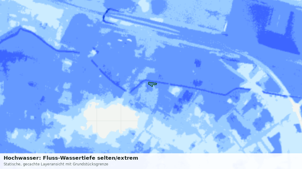 Statische Kartenansicht: Hochwasser: Fluss-Wassertiefe selten/extrem