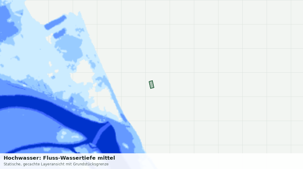 Statische Kartenansicht: Hochwasser: Fluss-Wassertiefe mittel