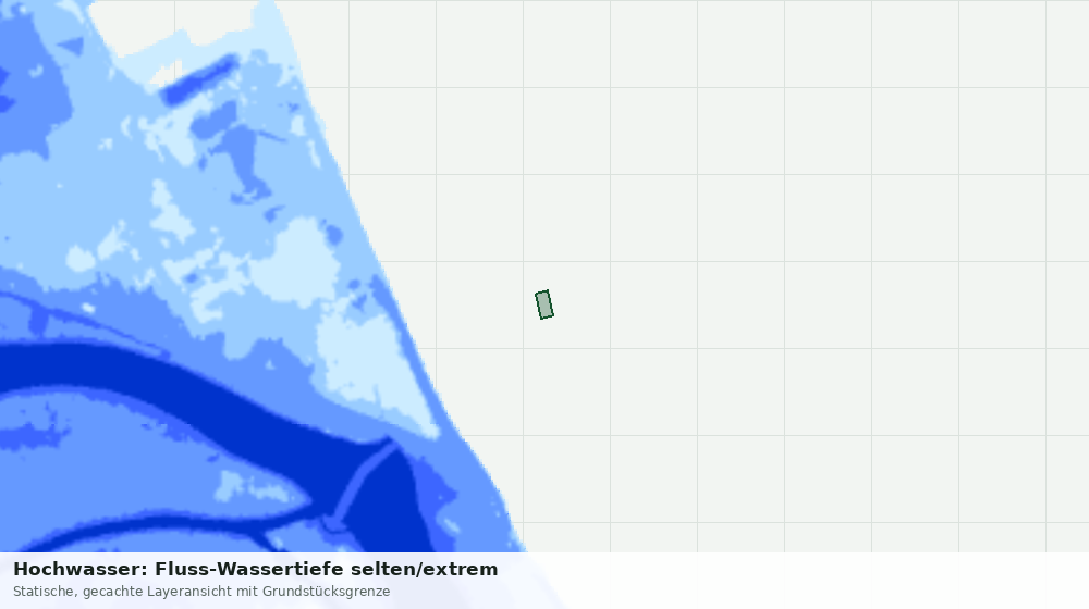 Statische Kartenansicht: Hochwasser: Fluss-Wassertiefe selten/extrem