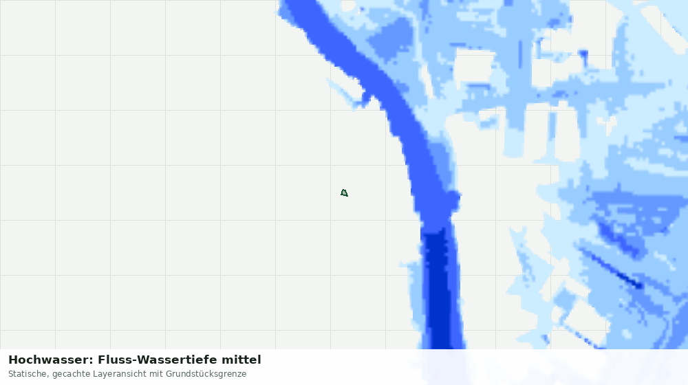 Statische Kartenansicht: Hochwasser: Fluss-Wassertiefe mittel