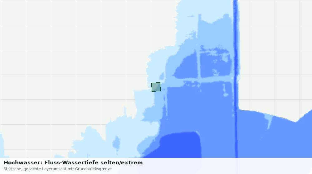 Statische Kartenansicht: Hochwasser: Fluss-Wassertiefe selten/extrem