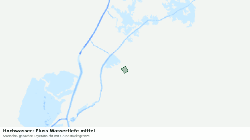 Statische Kartenansicht: Hochwasser: Fluss-Wassertiefe mittel