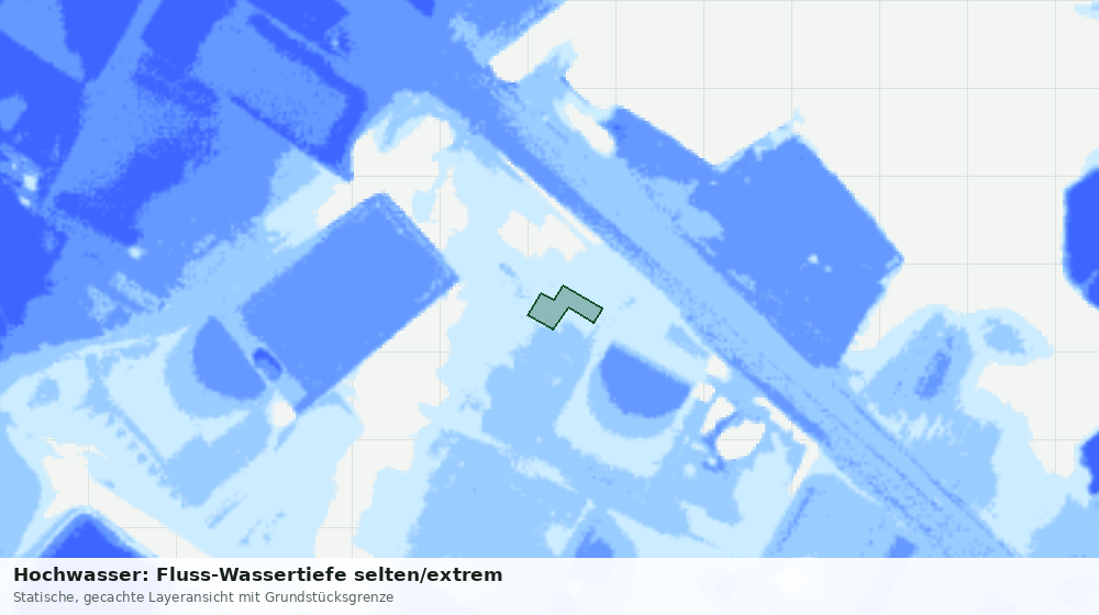 Statische Kartenansicht: Hochwasser: Fluss-Wassertiefe selten/extrem