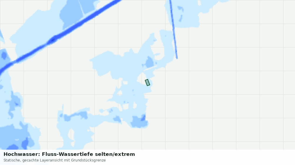 Statische Kartenansicht: Hochwasser: Fluss-Wassertiefe selten/extrem
