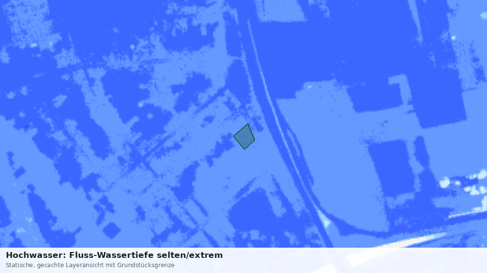 Statische Kartenansicht: Hochwasser: Fluss-Wassertiefe selten/extrem