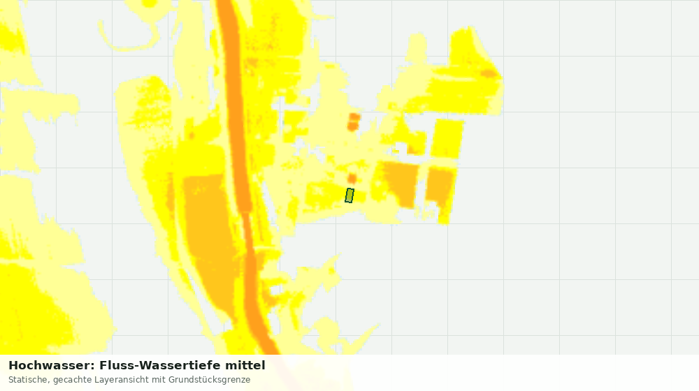 Statische Kartenansicht: Hochwasser: Fluss-Wassertiefe mittel