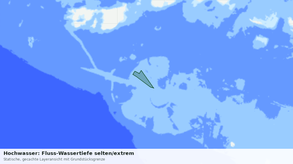Statische Kartenansicht: Hochwasser: Fluss-Wassertiefe selten/extrem
