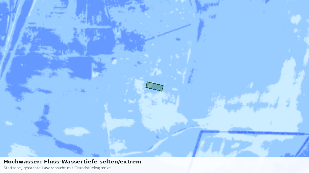 Statische Kartenansicht: Hochwasser: Fluss-Wassertiefe selten/extrem