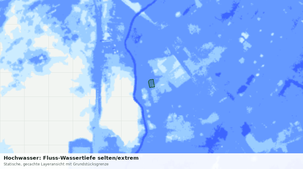 Statische Kartenansicht: Hochwasser: Fluss-Wassertiefe selten/extrem