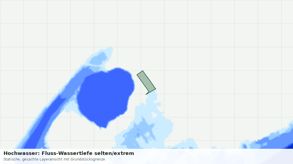 Statische Kartenansicht: Hochwasser: Fluss-Wassertiefe selten/extrem