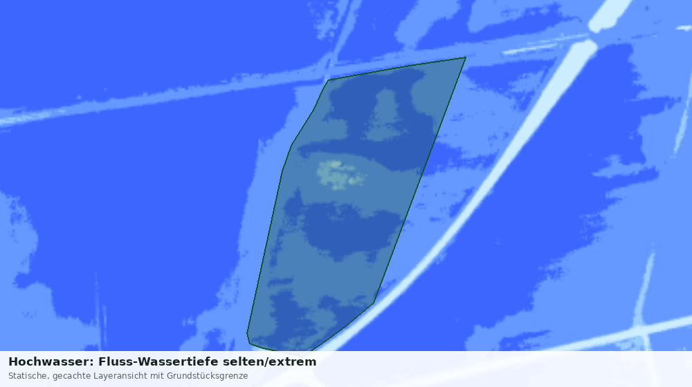 Statische Kartenansicht: Hochwasser: Fluss-Wassertiefe selten/extrem