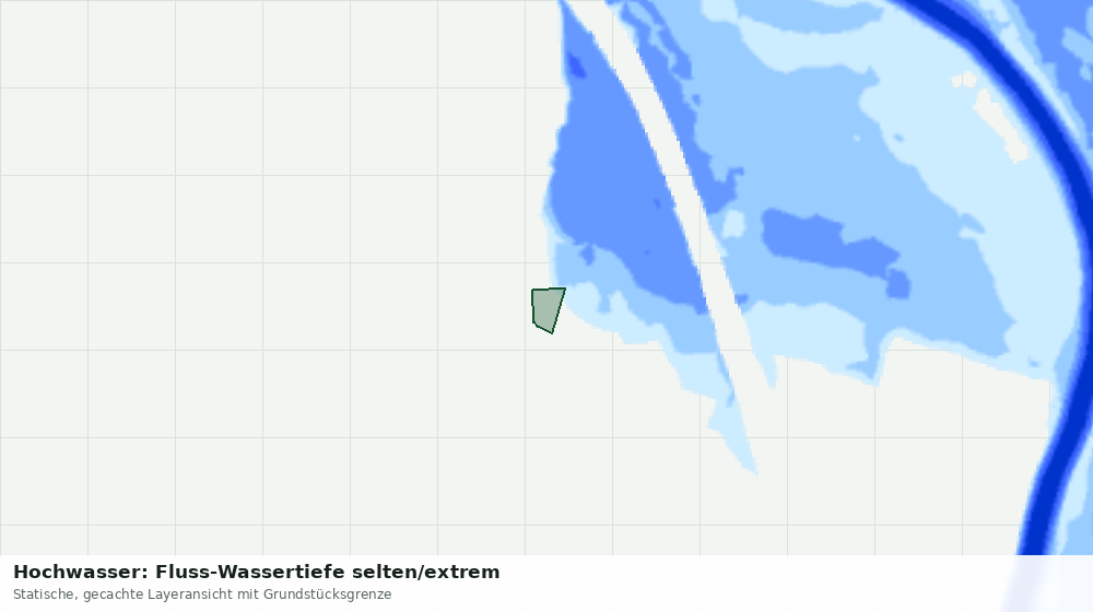 Statische Kartenansicht: Hochwasser: Fluss-Wassertiefe selten/extrem