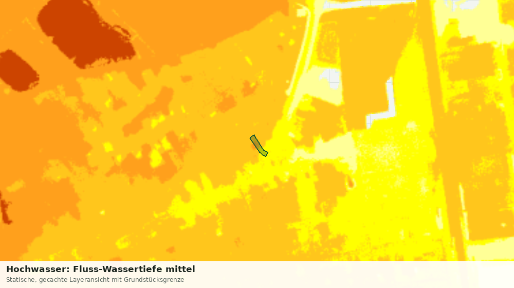 Statische Kartenansicht: Hochwasser: Fluss-Wassertiefe mittel