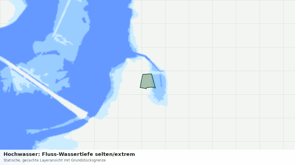Statische Kartenansicht: Hochwasser: Fluss-Wassertiefe selten/extrem