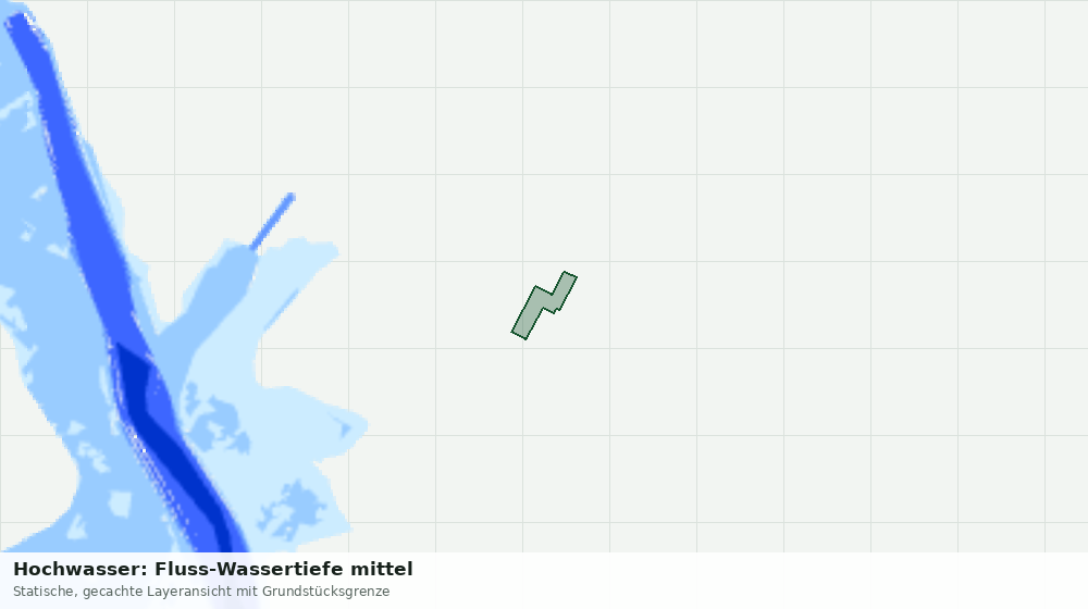 Statische Kartenansicht: Hochwasser: Fluss-Wassertiefe mittel