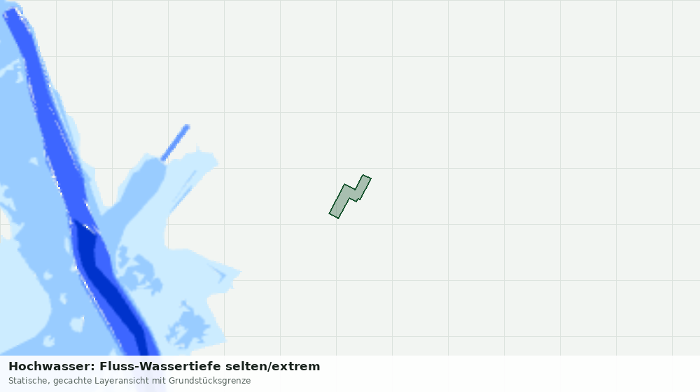 Statische Kartenansicht: Hochwasser: Fluss-Wassertiefe selten/extrem
