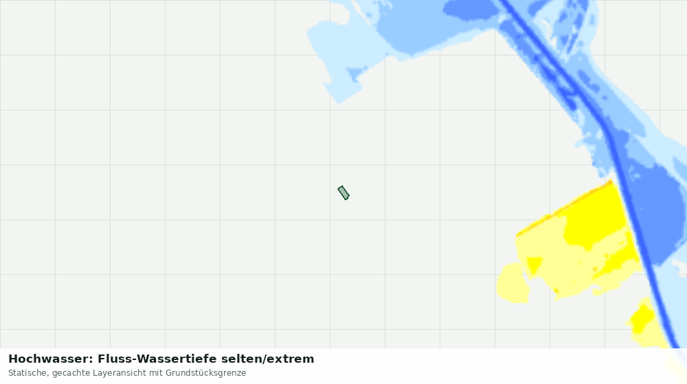 Statische Kartenansicht: Hochwasser: Fluss-Wassertiefe selten/extrem
