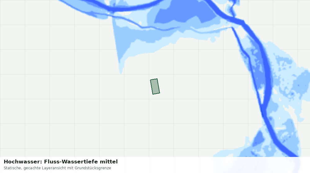 Statische Kartenansicht: Hochwasser: Fluss-Wassertiefe mittel