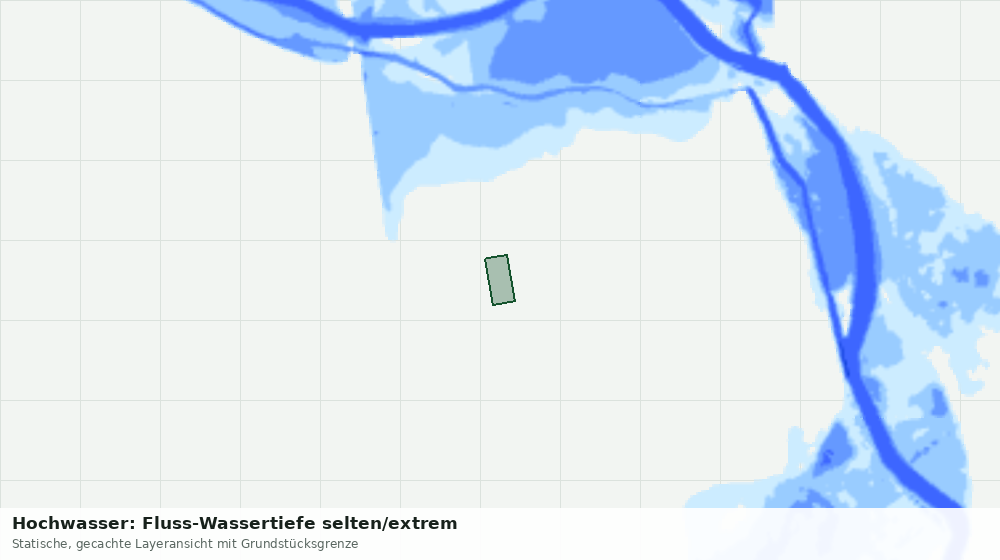 Statische Kartenansicht: Hochwasser: Fluss-Wassertiefe selten/extrem