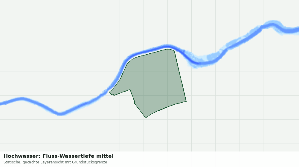 Statische Kartenansicht: Hochwasser: Fluss-Wassertiefe mittel