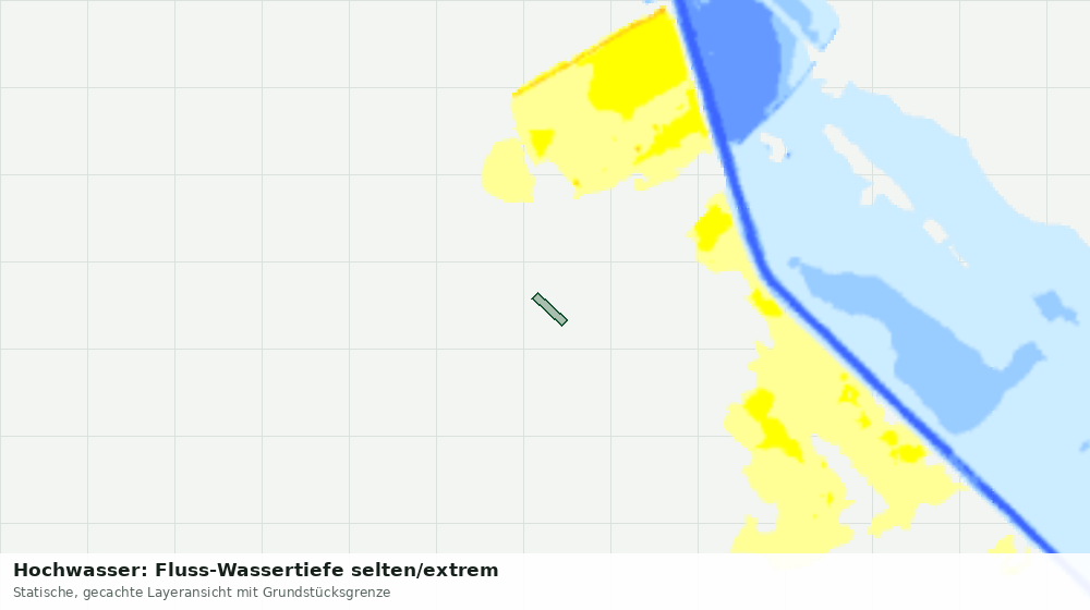 Statische Kartenansicht: Hochwasser: Fluss-Wassertiefe selten/extrem
