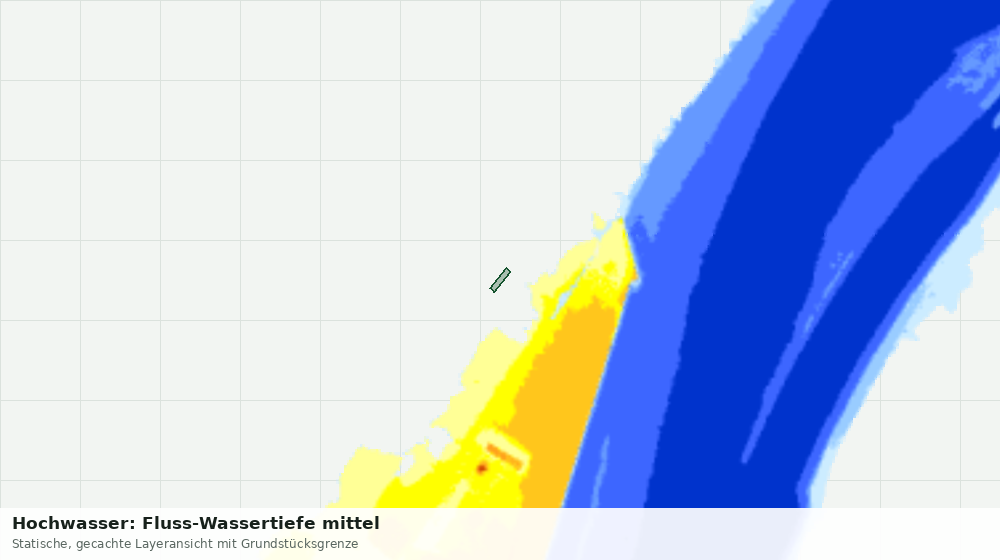 Statische Kartenansicht: Hochwasser: Fluss-Wassertiefe mittel