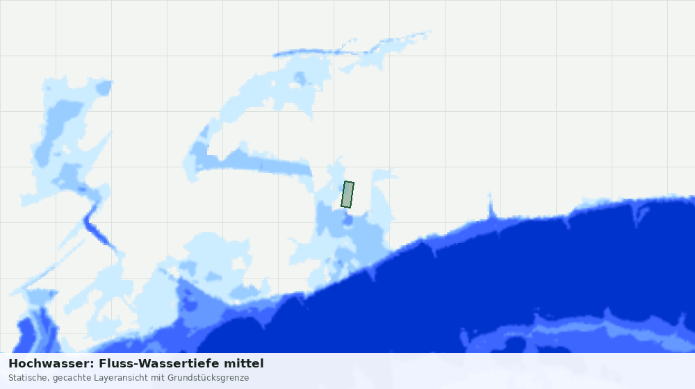 Statische Kartenansicht: Hochwasser: Fluss-Wassertiefe mittel
