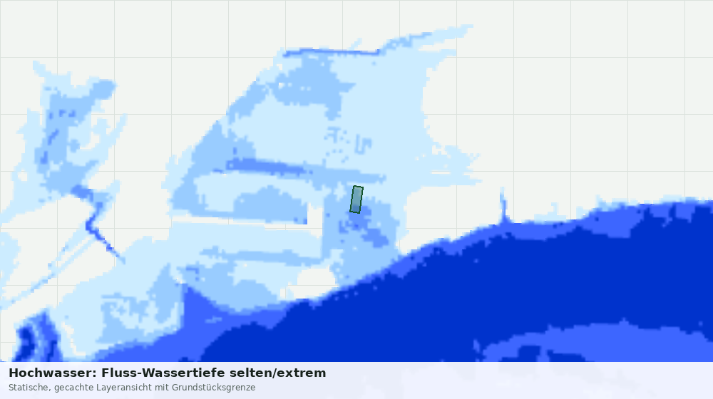 Statische Kartenansicht: Hochwasser: Fluss-Wassertiefe selten/extrem