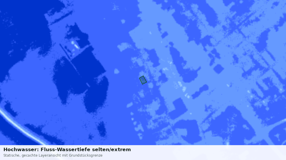 Statische Kartenansicht: Hochwasser: Fluss-Wassertiefe selten/extrem